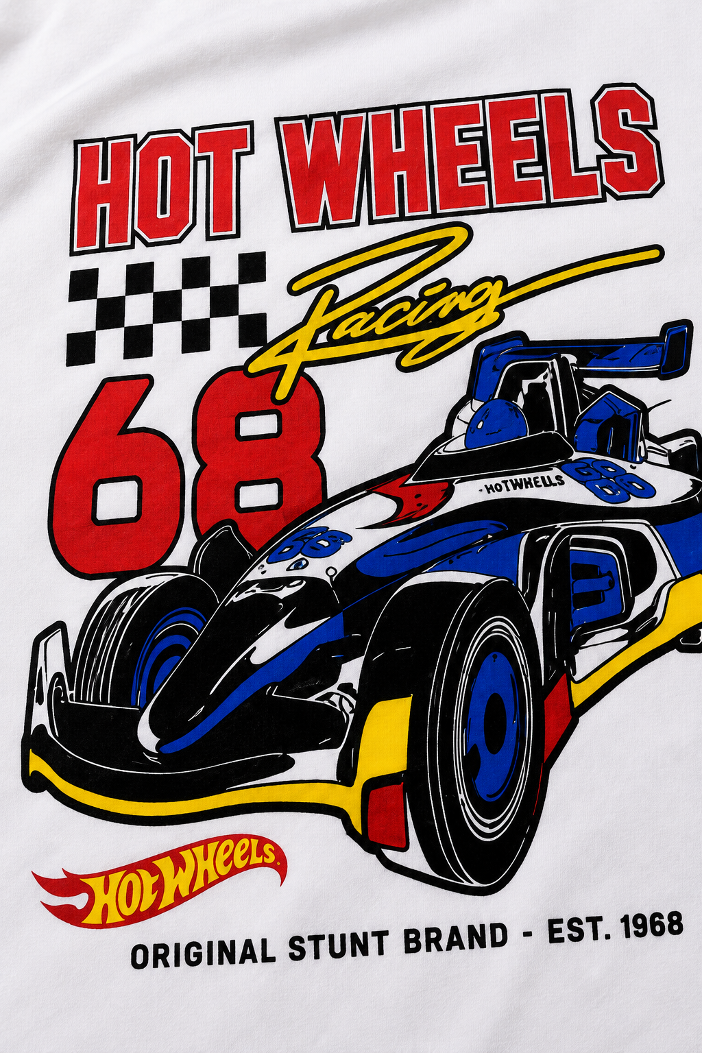 Hot Wheels Racing 68 Oversized T-Shirt – White