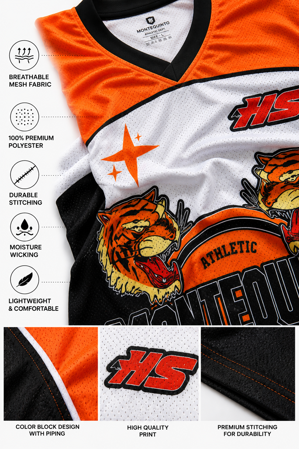 MONTEQUINTO Tiger Oversized Sports T-Shirt